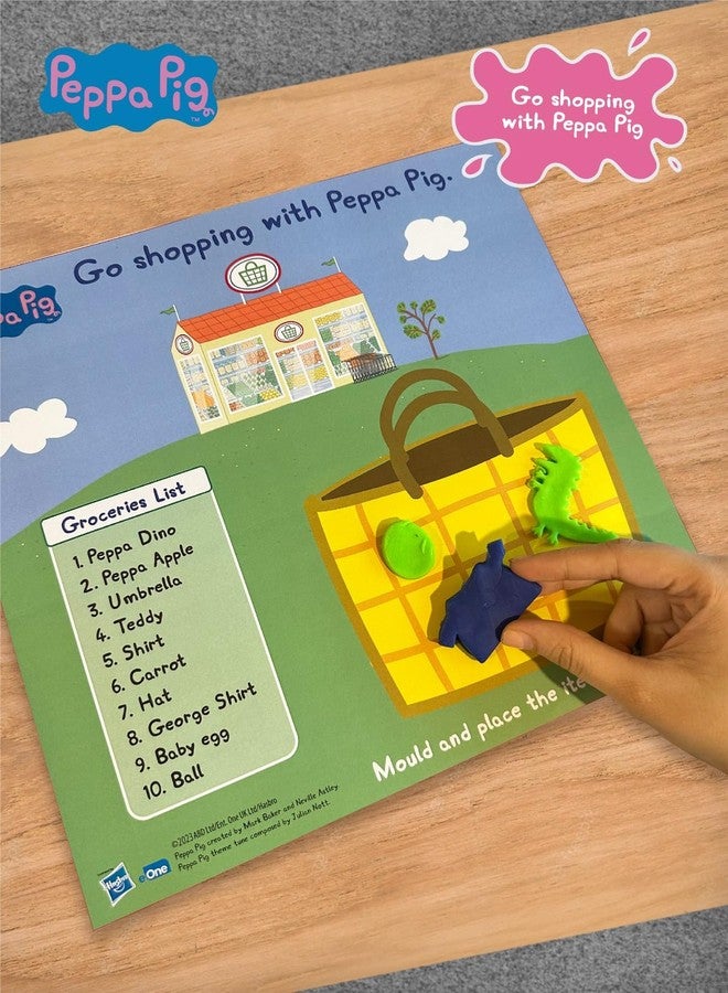 ToyMagic Peppa Pig Soft Dough Match N' Mould Cube Activity Set with Moulding Lid|Pack of 6 Tubs 50gm Each |Water Based Dough|Art & Craft Kit|Birthday & Return Gift for Kids 3+|Non-Toxic|Made in India - Image 3